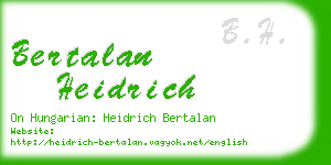 bertalan heidrich business card